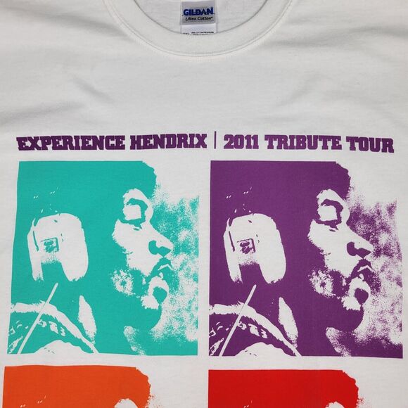 Jimi Hendrix Experience Shirt Mens 2XL 2011 Tribute Tour Deadstock Gildan - Picture 4 of 13